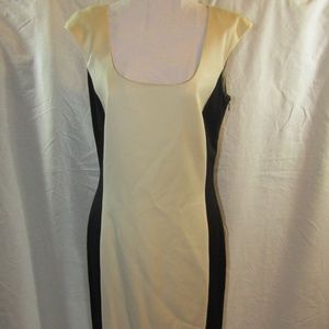 CARLA CARINI Wool Blend Black & Beige Dress